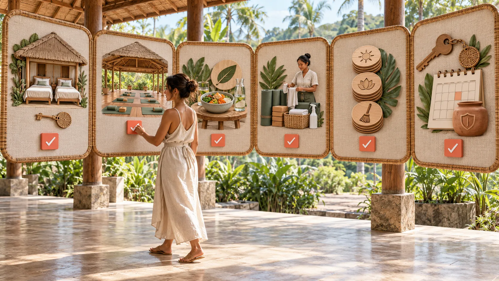 Bali retreat venue planning with accommodation, yoga space and host checklist