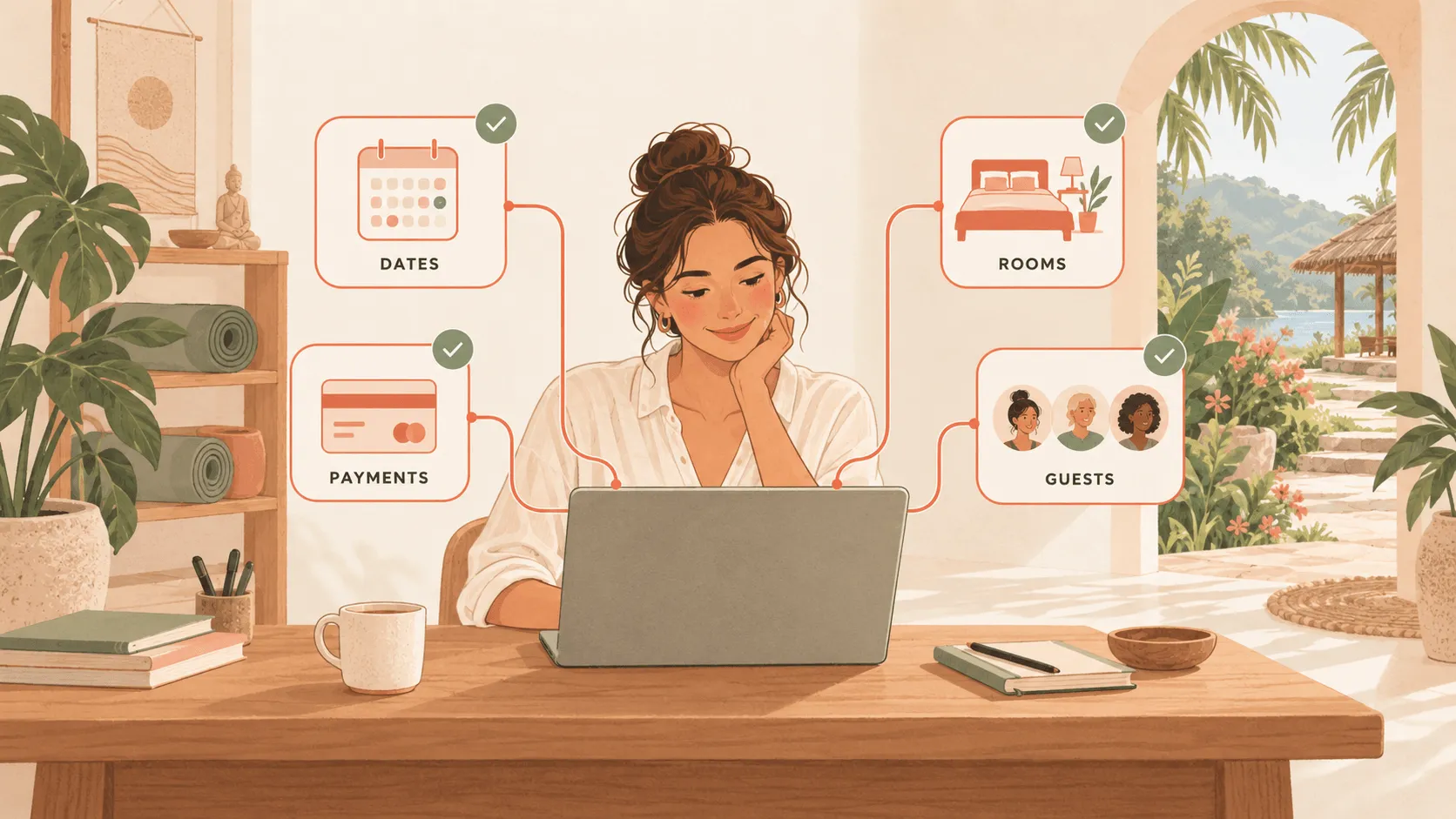What is retreat management software for hosts managing bookings and guests.